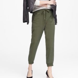 Banana Republic olive jogger utility pant